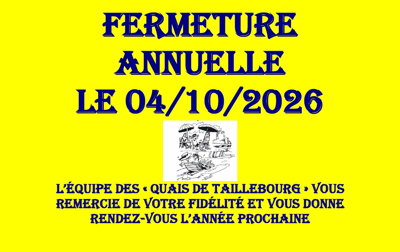 Fermeture le 4 octobre